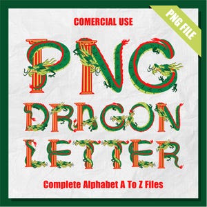 Drachen Clipart PNG, Drachen Buchstabe, Drachen Alphabet, Alphabet Clipart PNG, Sublimation, Buchstaben Clipart, kommerzielle Nutzung, Alpha Set PNG