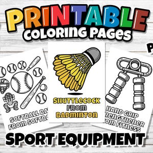 85 Sport Equipment Coloring Pages: Fun Kids Activity (Printable PDF)