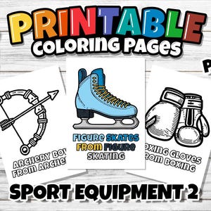 88 Sport Equipment Coloring Pages: Fun Kids Activity (PDF & PNG)