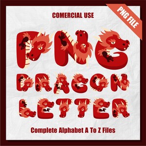 Drachen Clipart, Drachen Buchstabe PNG, Drachen Alphabet, Alphabet Clipart PNG, Sublimation, Buchstaben Clipart, kommerzielle Nutzung, Alpha Set PNG