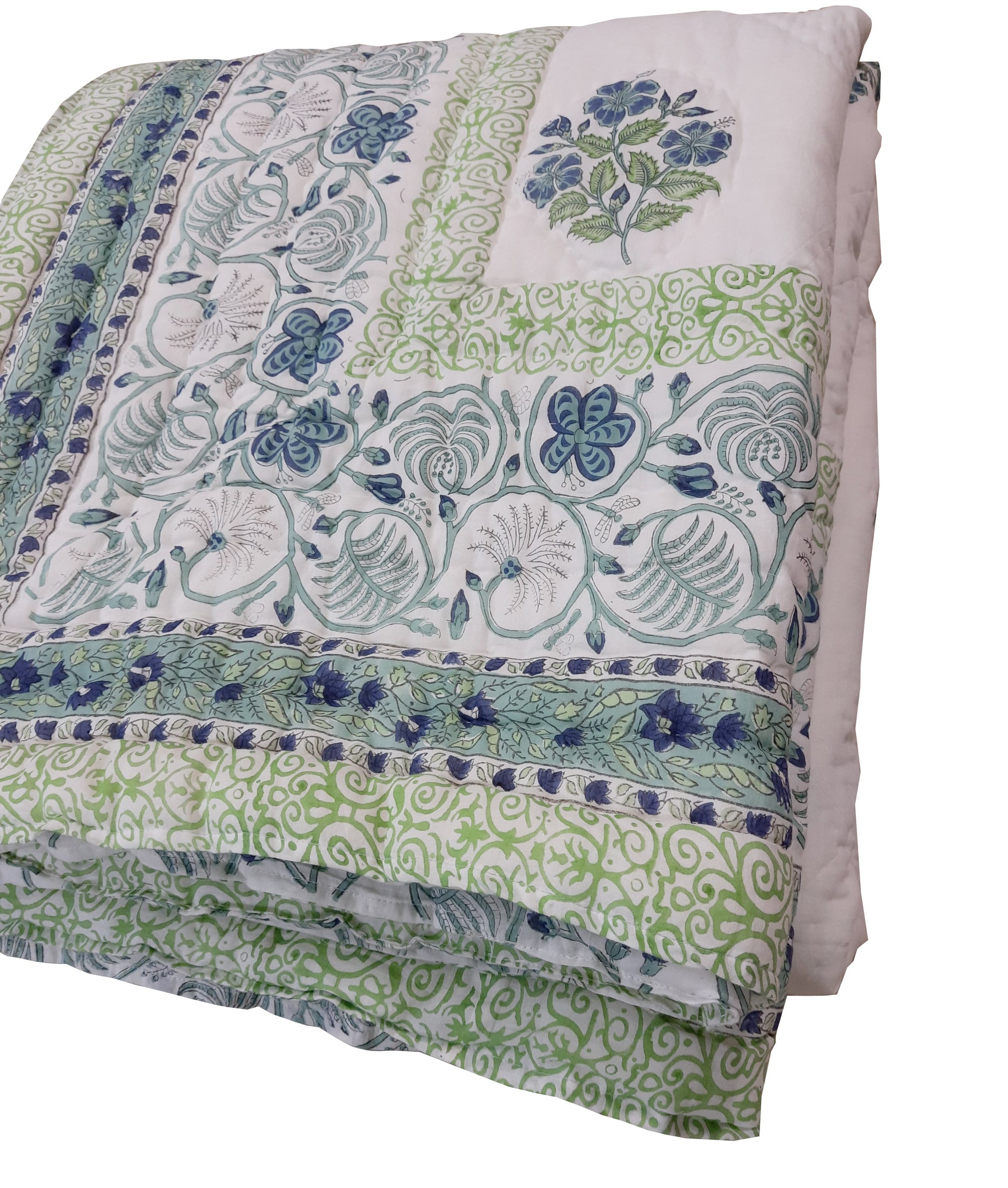Indian Reversible Quilt Kantha Quilt Handmade Jaipur Quilt Etsy