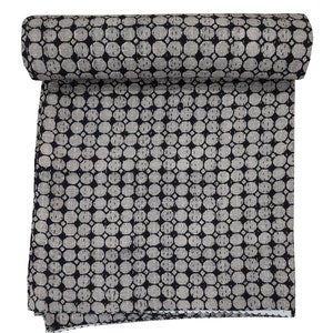 Bloque de manos impresión hecha a mano Kantha edredón, indio Kantha Bedspread Throw Jaipuri 100% algodón mano bloque Kantha edredón de algodón Gudari