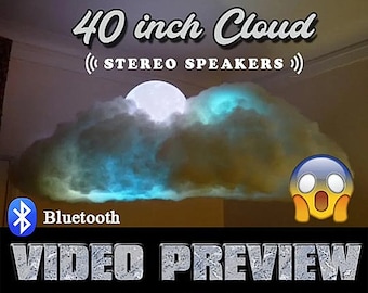 Cloud Light - Lightning Thunder LED storm with Speakers and 3D moon and ambient sound (Works on 110v - 220v)