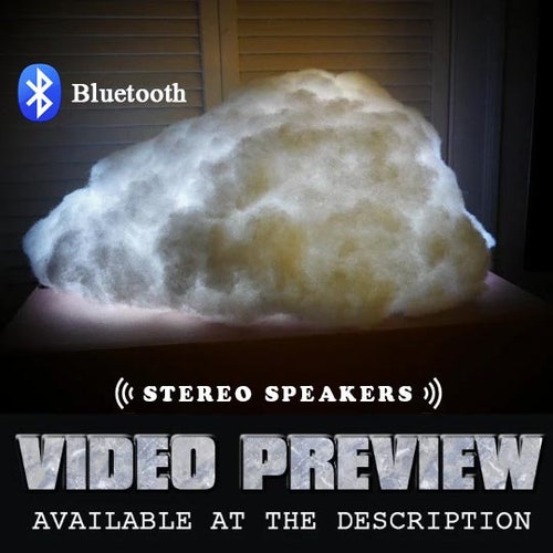 Floating Cloud LED Lamp With Bluetooth Stereo Speakers Sound Etsy