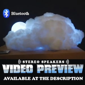 Cloud Light - Lightning Thunder LED storm with Speakers and 3D moon and ambient sound (Works on 110v - 220v)