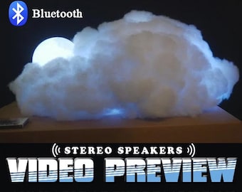Cloud Light - Lightning Thunder LED storm with Speakers and 3D moon and ambient sound (Works on 110v - 220v)