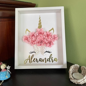 Unicorn shadow box