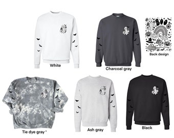 Wednesday Adams vibes Halloween tie dye shirt/crewneck . Spooky season. Vintage Halloween.