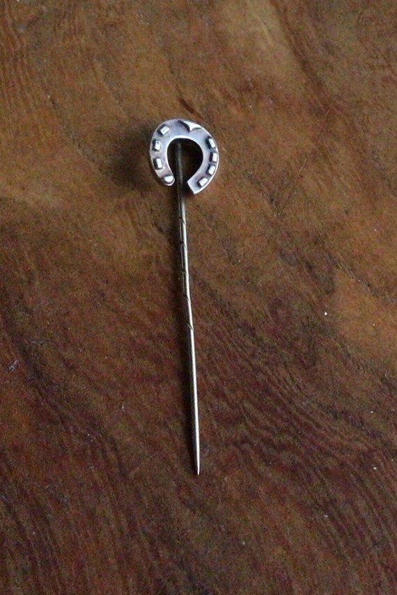 Sterling Silver Horseshoe Stick Pin 925