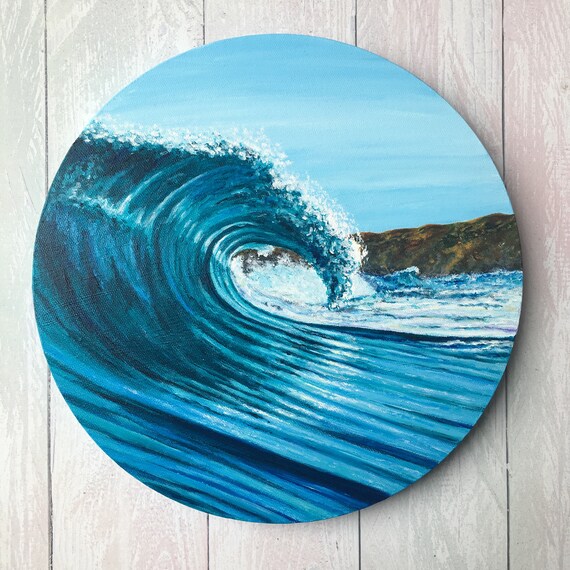 Morning Glass by Joy Clifton - Wave Painting, Surf Art, Acrylic Coastal Painting, Ocean Art, Seascape