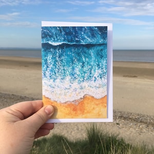Coastal Daydream Art Greetings Card, Beach card, Surf card, Surfing Birthday card, Surf Gift