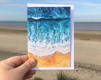 Coastal Daydream Art Greetings Card, Strandkarte, Surf Card, Surfing Geburtstagskarte, Surf Geschenk