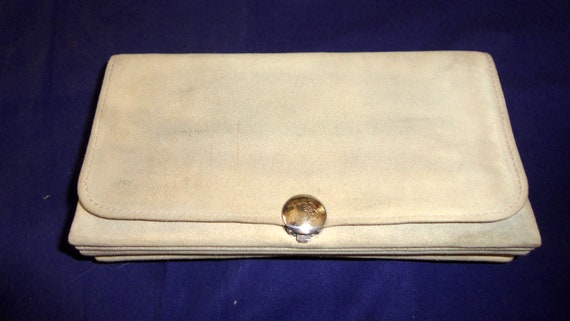 vintage portfolio suede suede 1950s