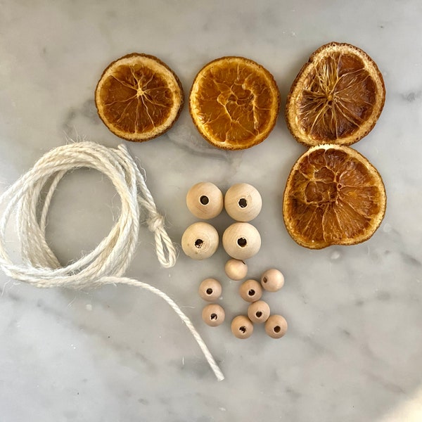 DIY Dried Orange Garland Kit, Make your own orange garland, natural orange garland kit, diy orange garland