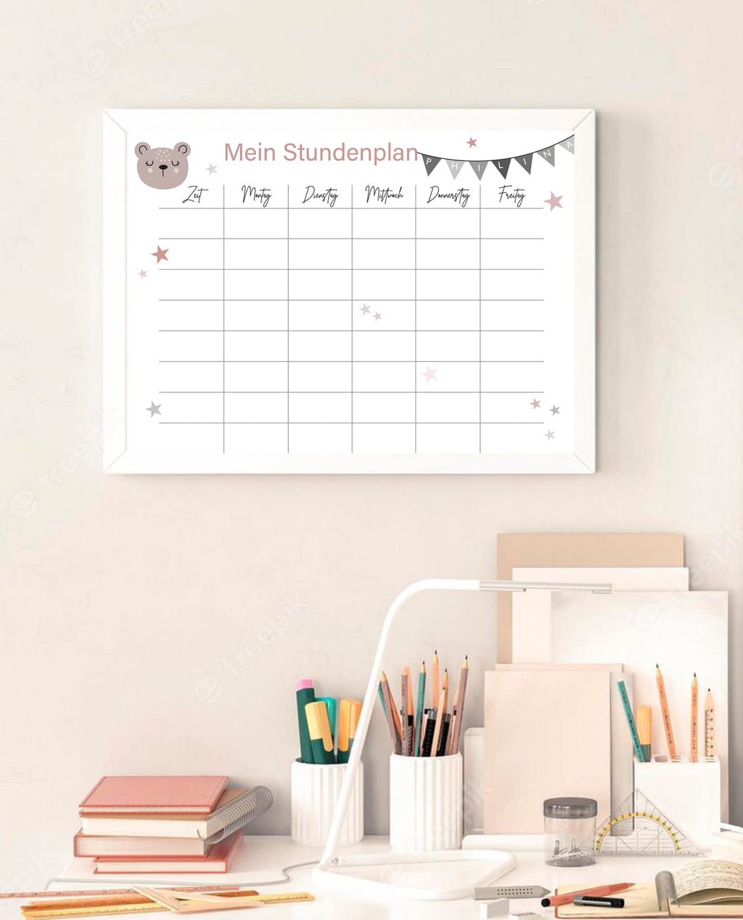 Personalized Timetable in DIN A4 in Many Different Patterns - Etsy