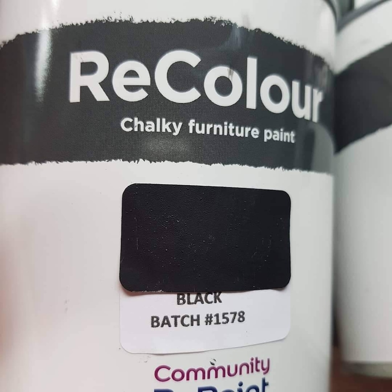Black Chalk Furniture Paint 750ml Etsy UK