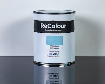 Bailey Blue Chalk Furniture Paint 750ml | Upcycled Low VOC Paint