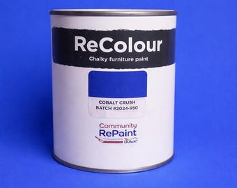 Cobalt Crush Chalk Furniture Paint 750ml