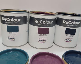 Chalky Furniture Paint Bundle | Marine, Purple, Midnight (750ml)