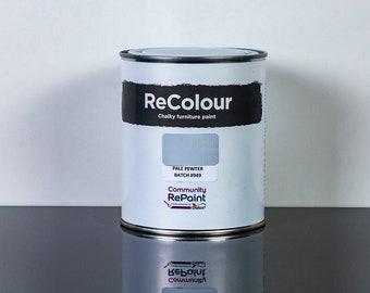 Pale Pewter Grey ReColour Chalk Furniture Paint 750ml