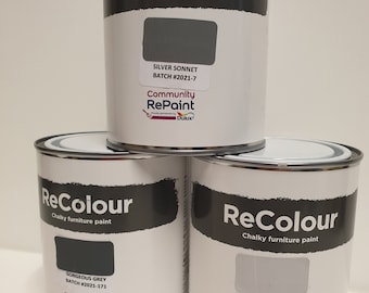 Grey Chalky Furniture Paint | ReColour Upcycling Paint (750ml)