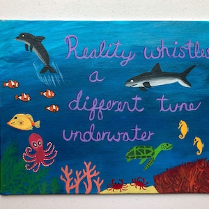 Ocean, sea life Acrylic Painting on Canvas