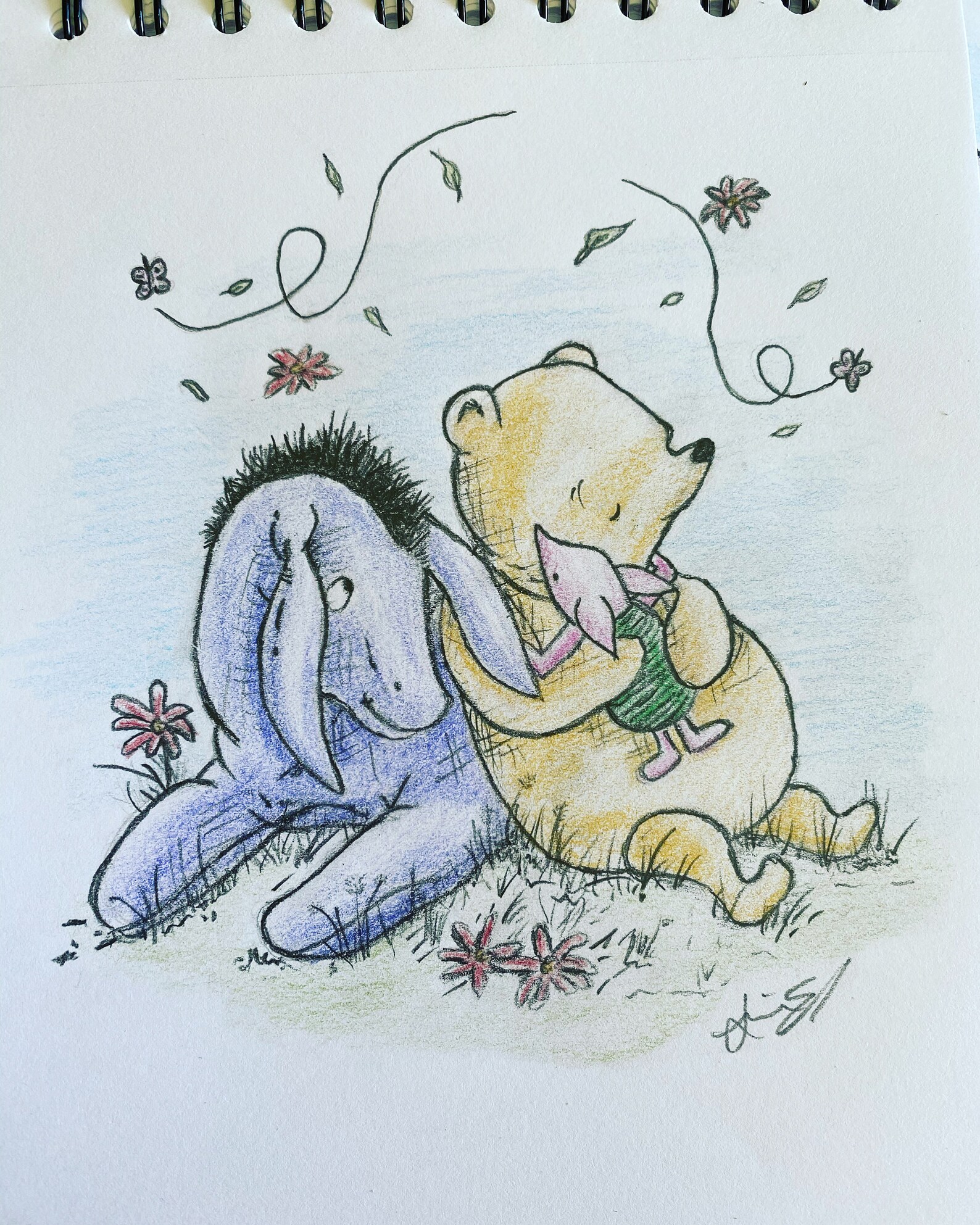 Classic Winnie The Pooh drawing | Etsy