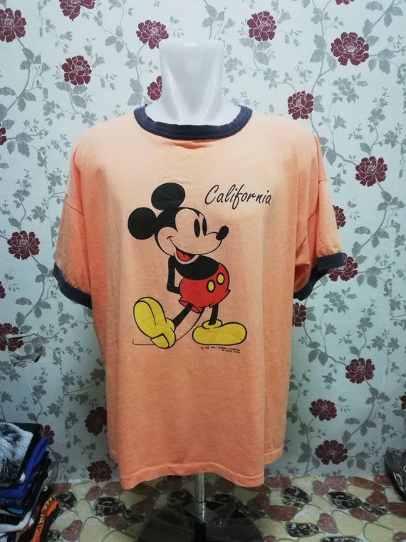 Vintage 90s Mickey Mouse by Velva Sheen Ringer Shi