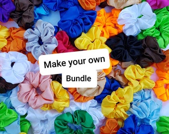 Satin Scrunchie Pack. Crea il tuo bundle di Satin scrunchie. Regalo per damigelle. Scrunchie pack. Scrunchie di Natale. Set regalo di scrunchies