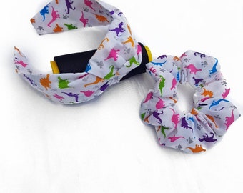 Dinosaur Hair band. Girls Dinosaur Knotted headband. Dino Bow. Dinosaur hair Accessories