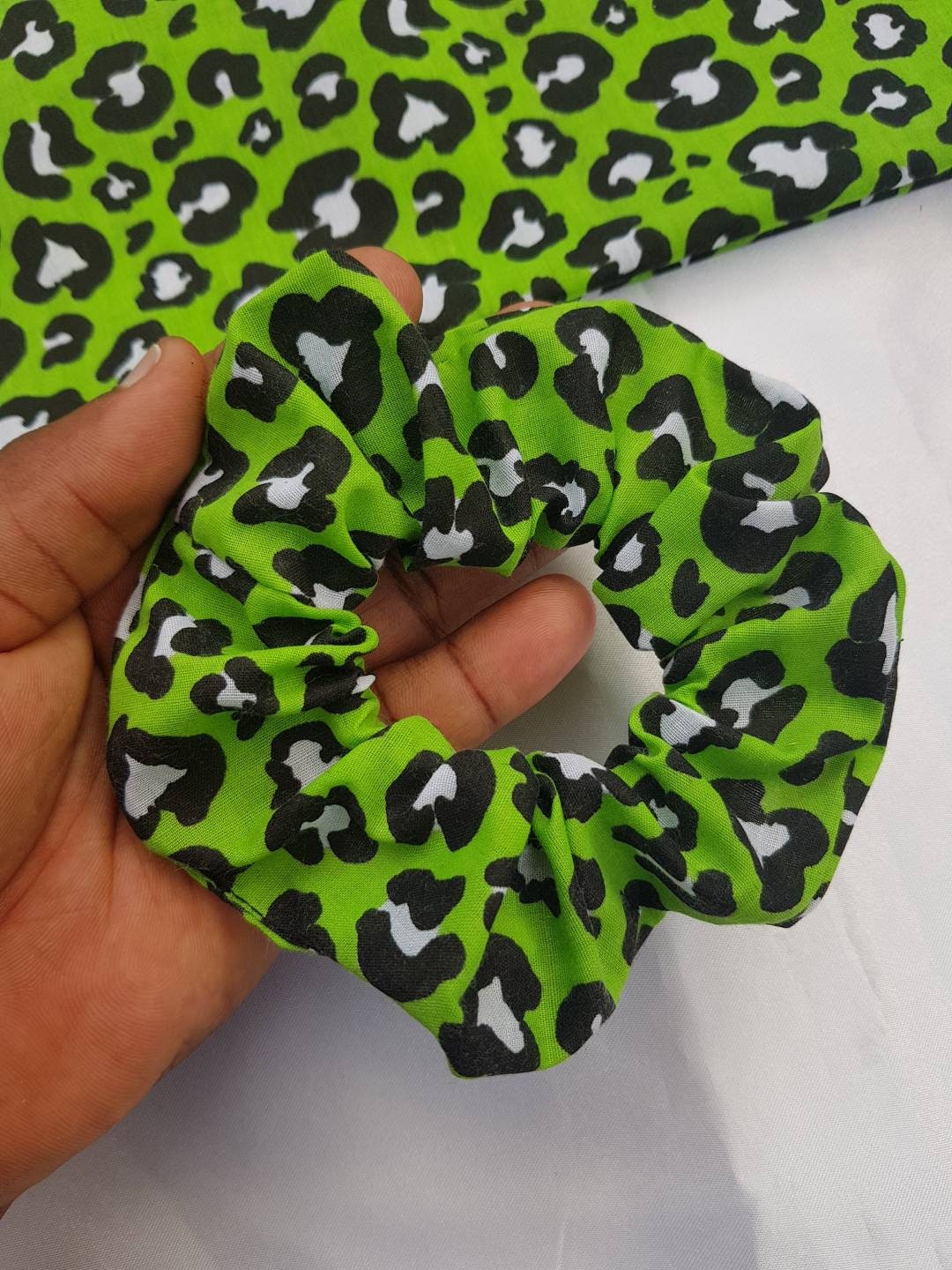 Leopard Print Scrunchie. Animal Print Hair Accessories for Etsy UK