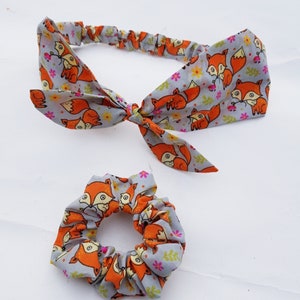 Fox headbands and scrunchies for women. Girls/Ladies Fox headbands. Fox scrunchies. Foxes lover. Woodland animals. Fox fabrics