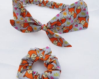 Fox headbands and scrunchies for women. Girls/Ladies Fox headbands. Fox scrunchies. Foxes lover. Woodland animals. Fox fabrics