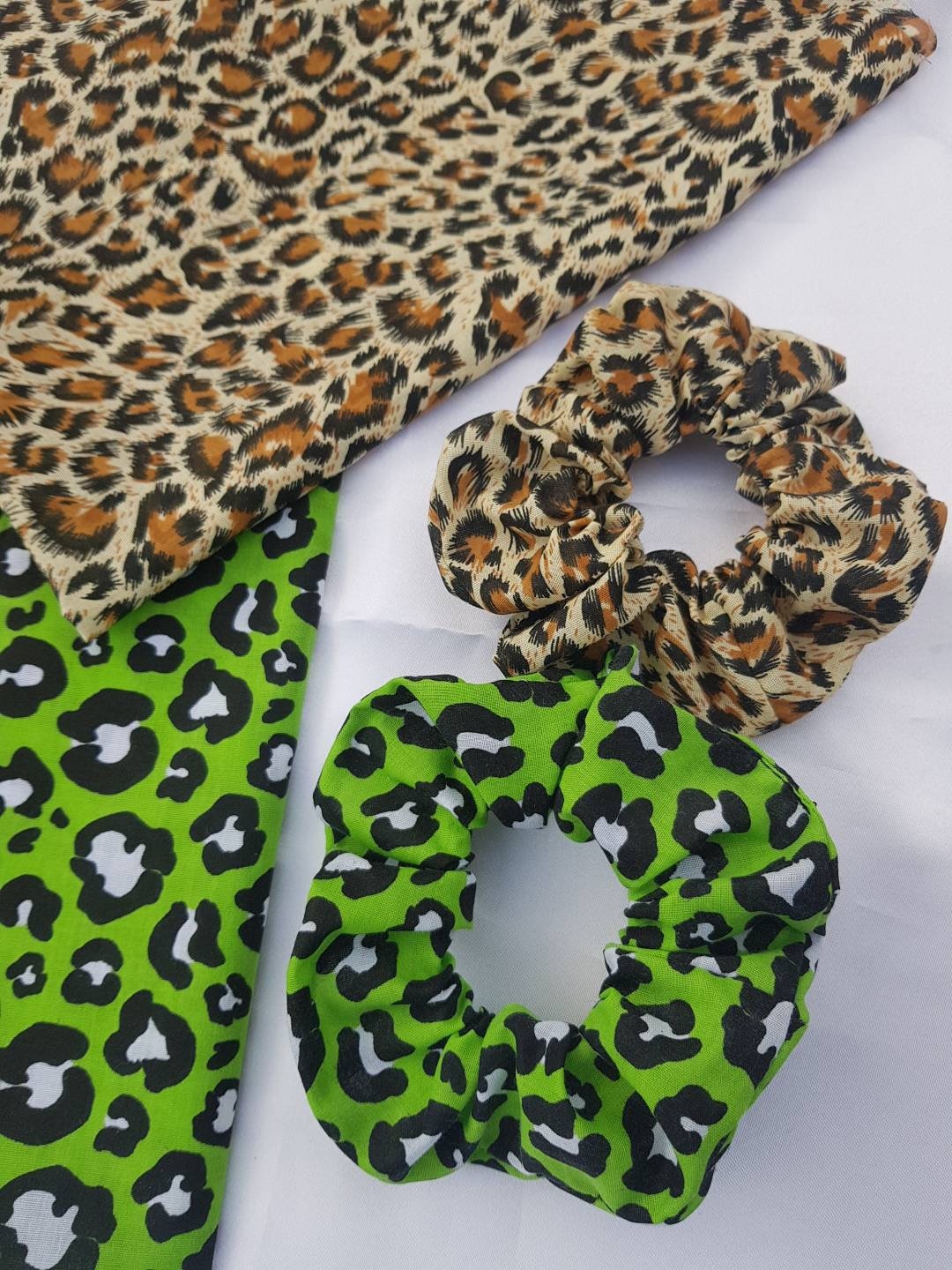 Leopard Print Scrunchie. Animal Print Hair Accessories for Etsy UK