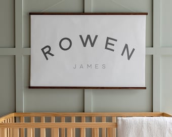 Custom Kids Name Canvas | Nursery Name Sign | Nursery Sign | Hanging Canvas | Canvas Wall Decor | Kids Room Sign