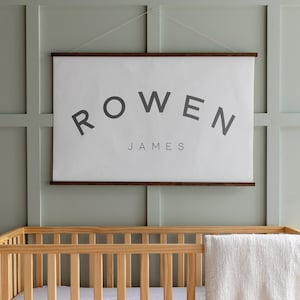 Custom Kids Name Canvas | Nursery Name Sign | Nursery Sign | Hanging Canvas | Canvas Wall Decor | Kids Room Sign