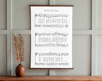 Be Thou My Vision Canvas Sign | Be Thou My Vision Sheet Music Sign | Canvas Hanging | Canvas Wall Sign | Hanging Frames | 292