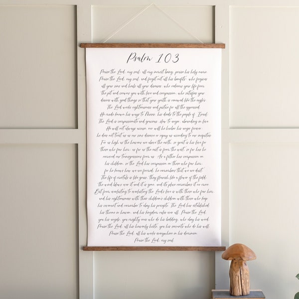 Psalm 103 Canvas Hanging Print: Bible Verse Sign | 130