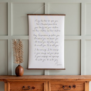 Blessing Song Lyrics Wall Art | Kari Jobe Song | May His Favor Be Upon You | The Blessing Lyrics Sign | The Blessing Hanging Canvas | 332