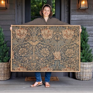 William Morris Framed Textile Art: Botanical Canvas Print | F173