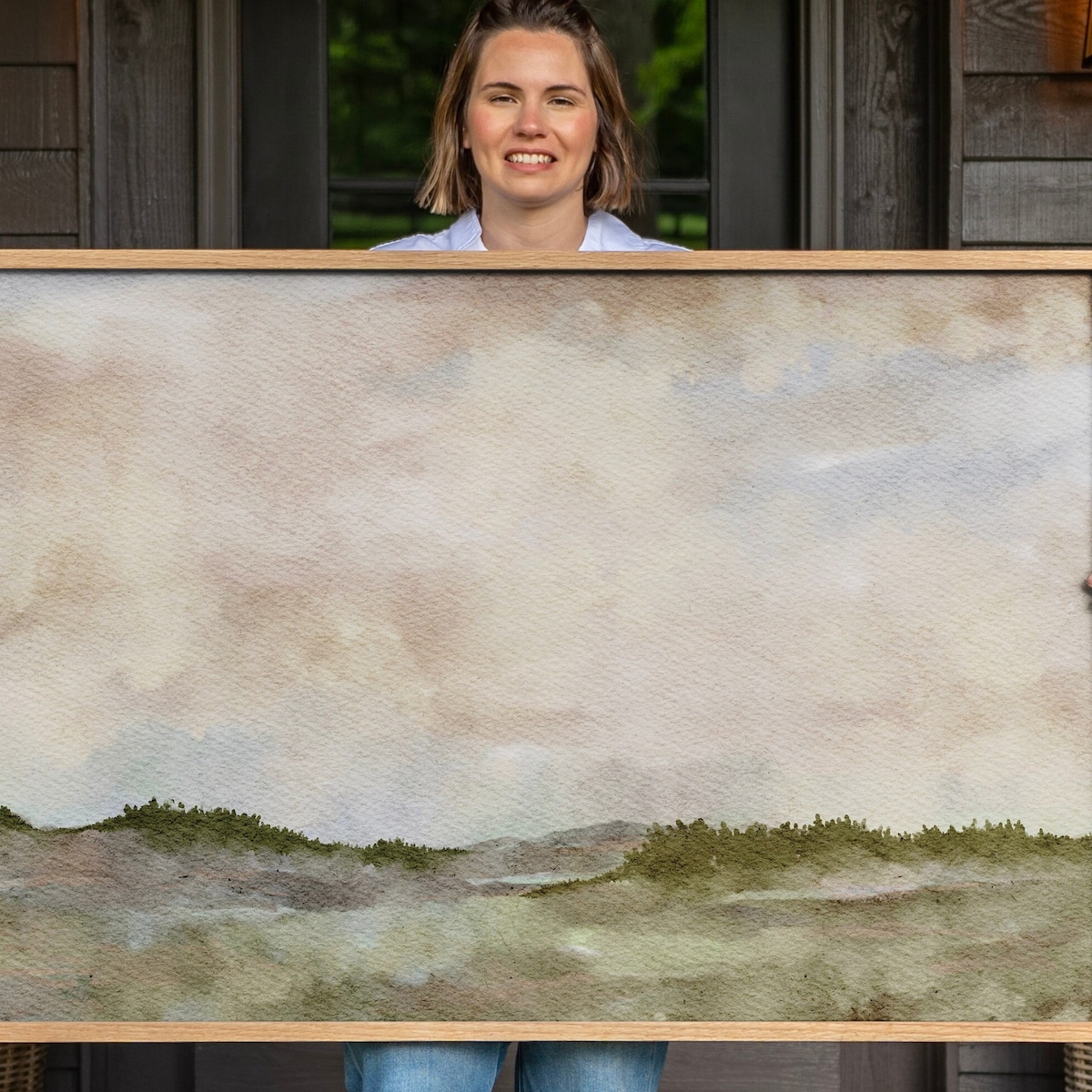 Large Framed Abstract Art Modern Landscape Wall Art Neutral Art Canvas Print Landscape Wall Decor Canvas Wall Art F245 - Etsy