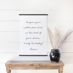 Custom Poem Hanging Canvas Sign | Personalized Poem on Canvas | Custom Print | Custom Wall Decor | Hanging Frames