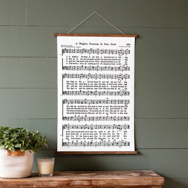 A Mighty Fortress Is Our God Hymn Canvas Sign | 285