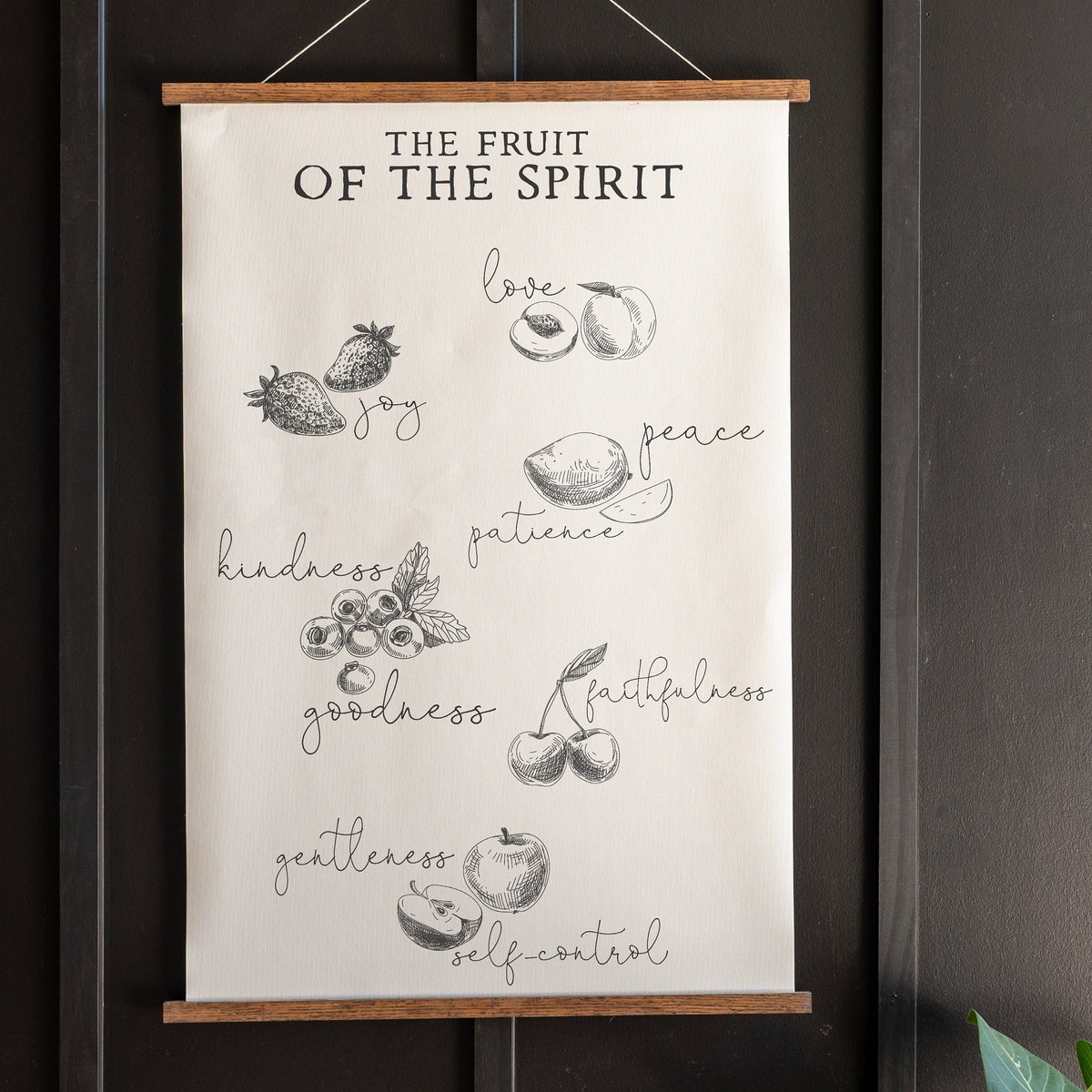 Fruit of the Spirit Sign Bible Verse Sign Canvas Hanging Signs Kitchen Sign Scripture Print Hanging Frames 132 - Etsy