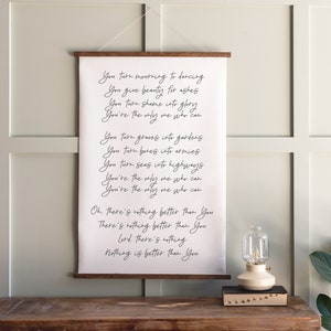 Graves Into Gardens Wall Art | Christian Wall Art | | Hanging Canvas Decor | Elevation Worship Song Lyrics | 341