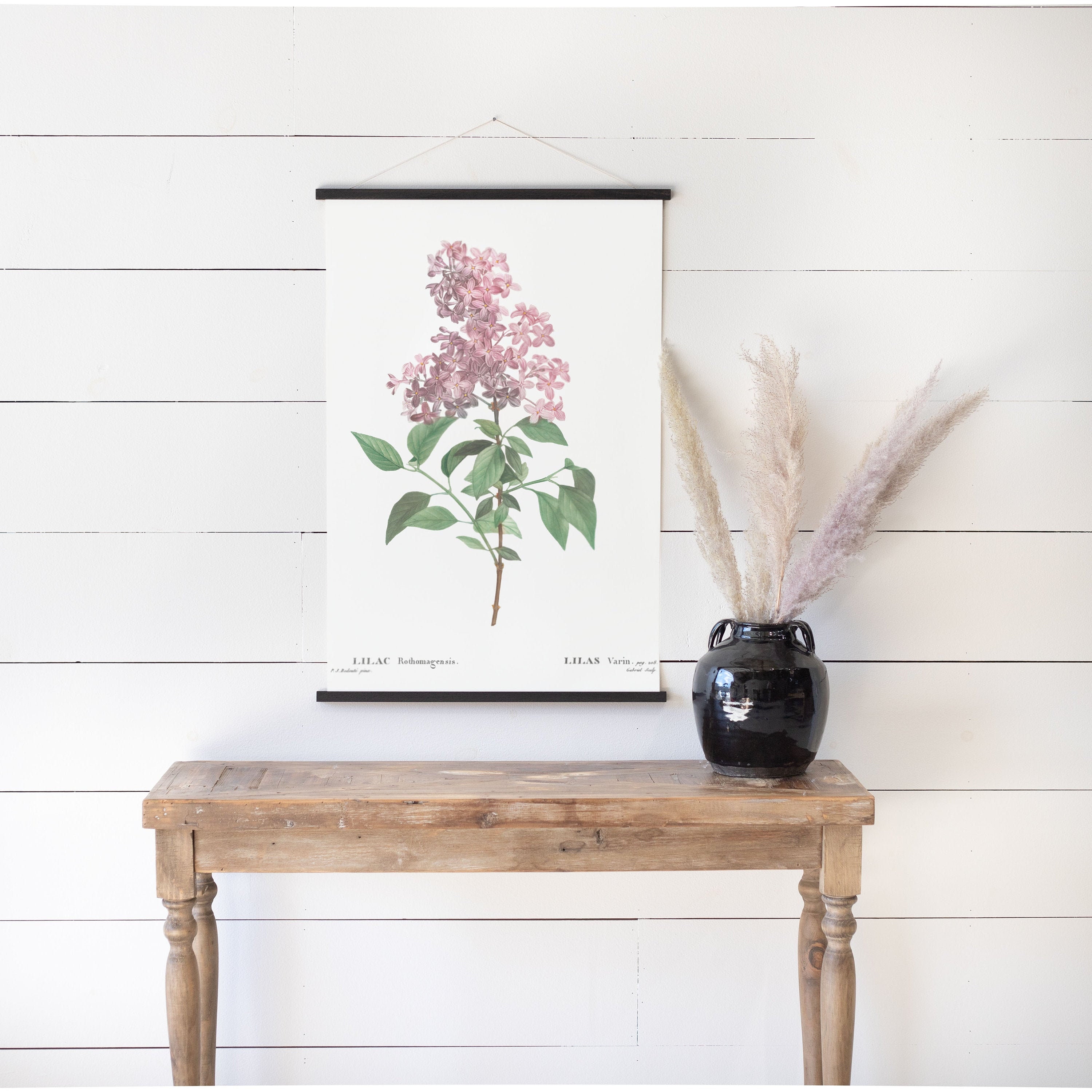 Lilac Print Canvas Wall Art Botanical Decor Hanging Canvas Etsy