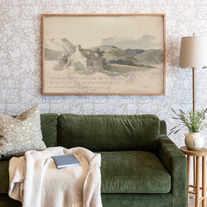 Vintage Scripture Canvas Wall Art: Matthew 7 House Built On The Rock | F201 image 2