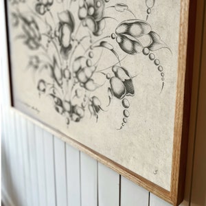 Botanical Wall Art | Framed Vintage Floral Wall Art | Botanical Print on Canvas | Large Framed ...