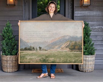 Christian Wall Art: The Blessing Lyrics Canvas Print | F570