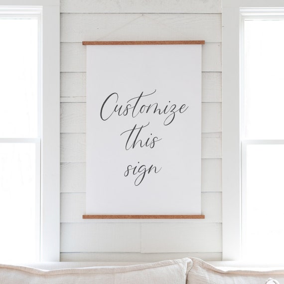 Custom Signs Custom Canvas Sign Personalized Print Etsy